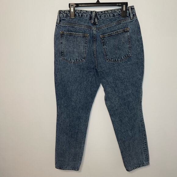 Good American High Rise Jeans 12/31 Classic Distressed Stretch Denim Casual - Picture 4 of 6